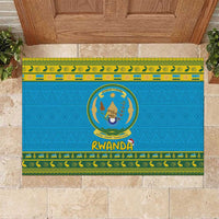 Rwanda Christmas Rubber Doormat Coat Of Arms Noheli Nziza - Wonder Print Shop