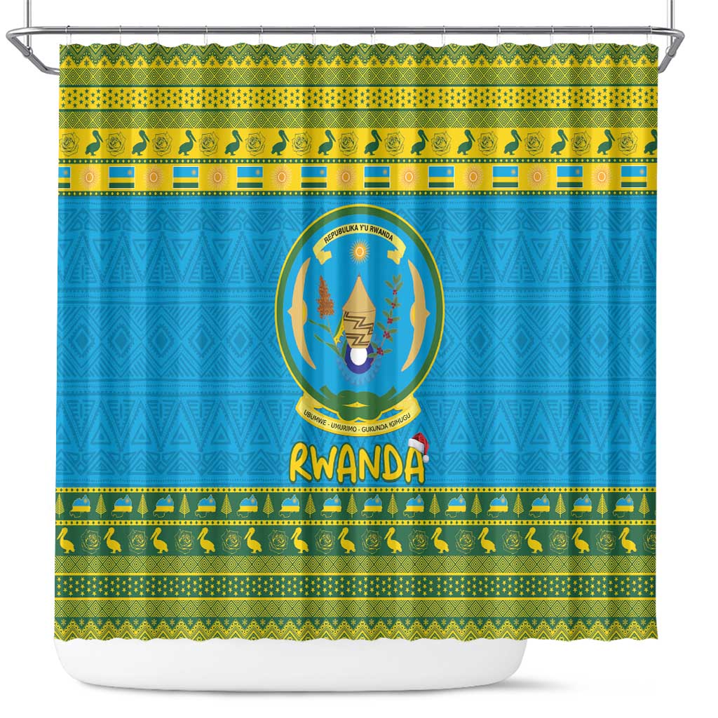 Rwanda Christmas Shower Curtain Coat Of Arms Noheli Nziza