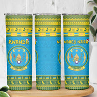 Rwanda Christmas Skinny Tumbler Coat Of Arms Noheli Nziza - Wonder Print Shop