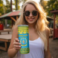 Rwanda Christmas Skinny Tumbler Coat Of Arms Noheli Nziza - Wonder Print Shop