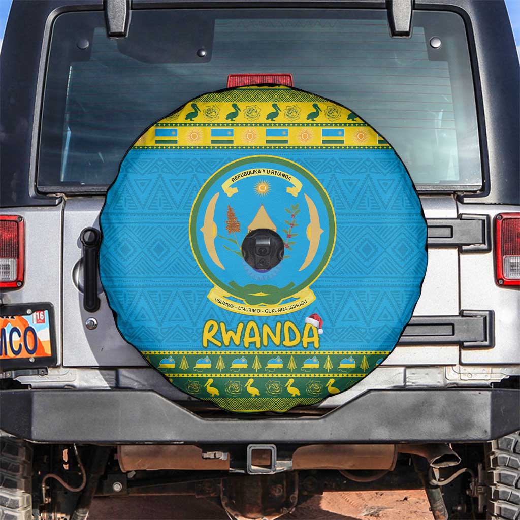Rwanda Christmas Spare Tire Cover Coat Of Arms Noheli Nziza - Wonder Print Shop