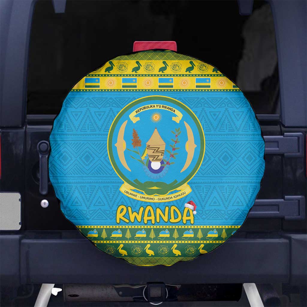 Rwanda Christmas Spare Tire Cover Coat Of Arms Noheli Nziza - Wonder Print Shop