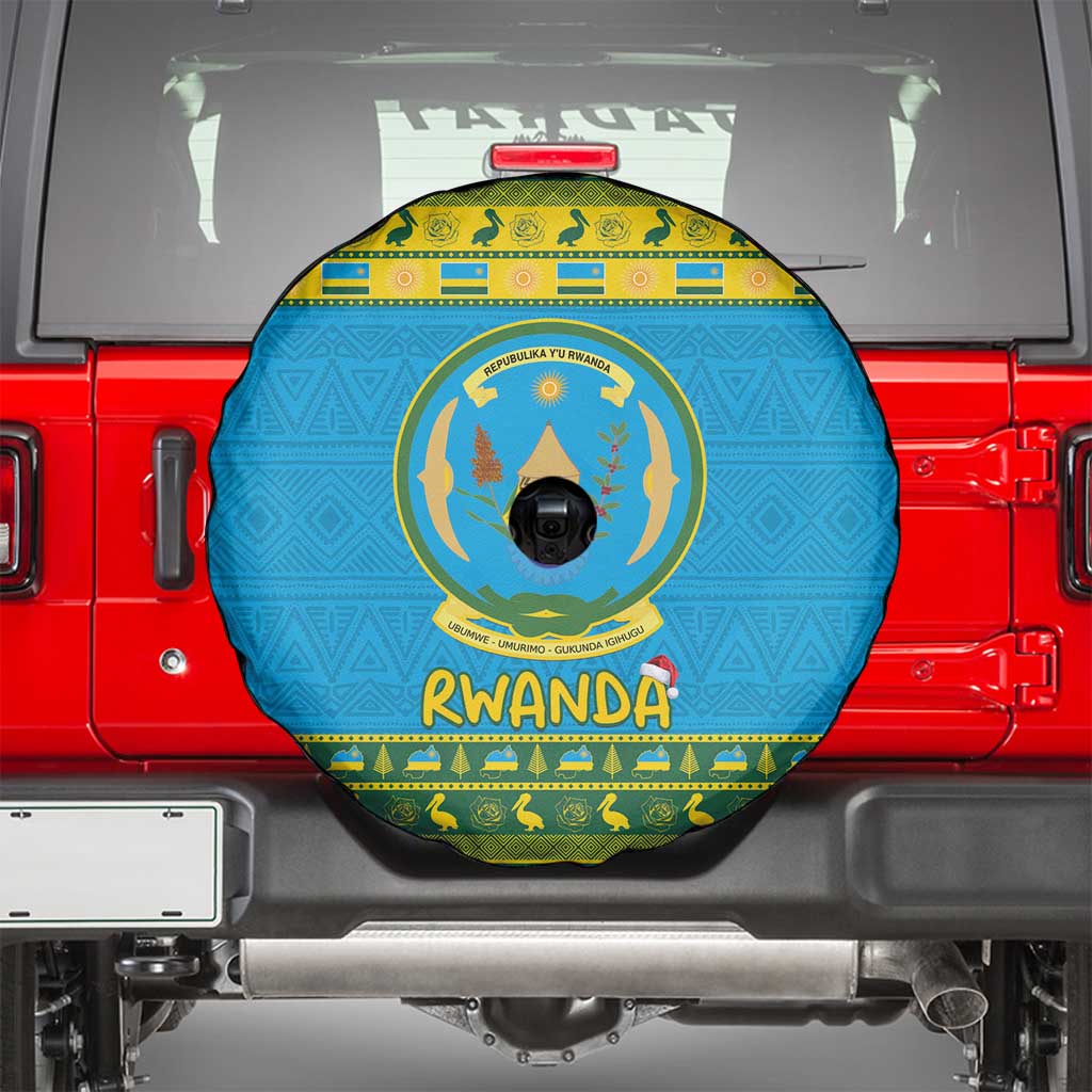 Rwanda Christmas Spare Tire Cover Coat Of Arms Noheli Nziza - Wonder Print Shop