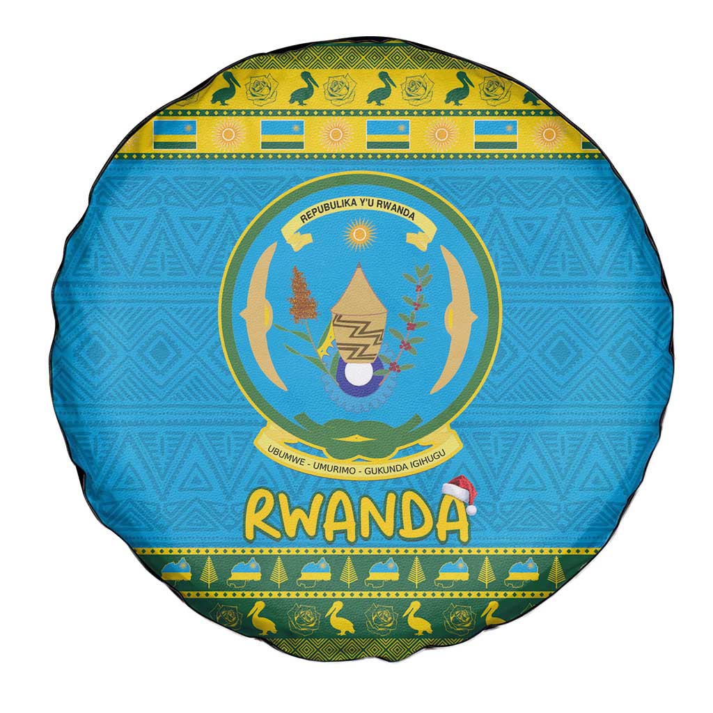 Rwanda Christmas Spare Tire Cover Coat Of Arms Noheli Nziza - Wonder Print Shop