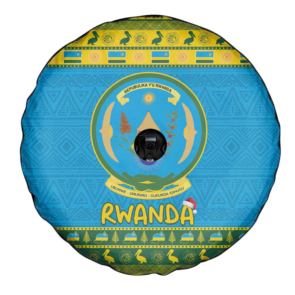 Rwanda Christmas Spare Tire Cover Coat Of Arms Noheli Nziza - Wonder Print Shop