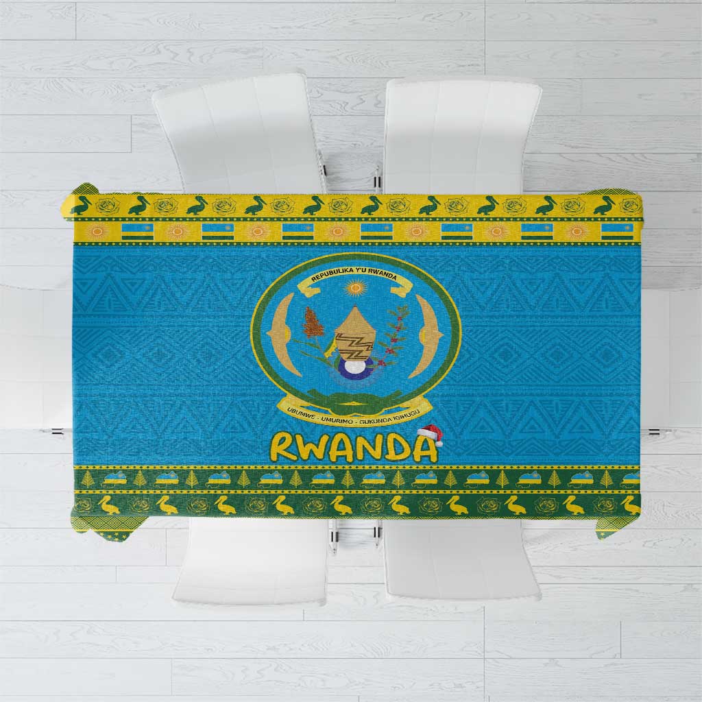 Rwanda Christmas Tablecloth Coat Of Arms Noheli Nziza - Wonder Print Shop