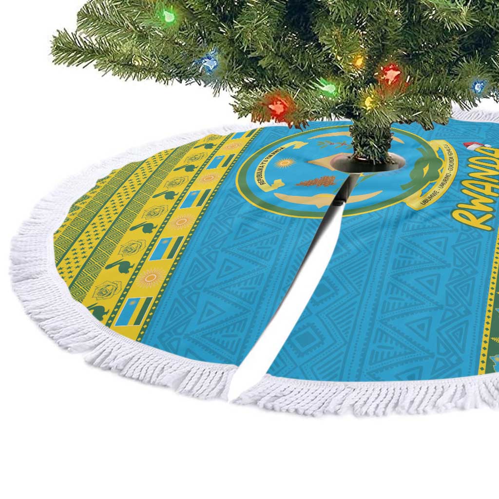 Rwanda Christmas Tree Skirt Coat Of Arms Noheli Nziza - Wonder Print Shop