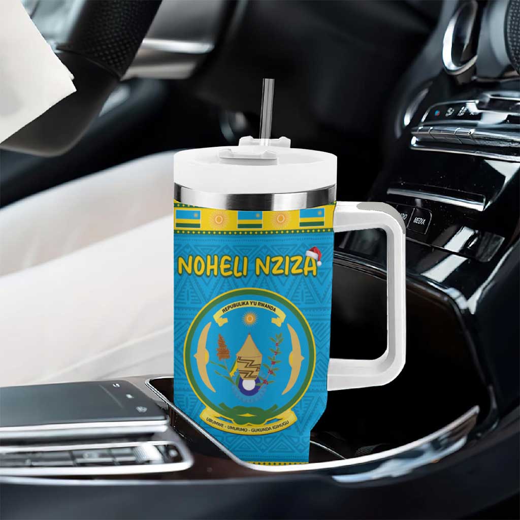 Rwanda Christmas Tumbler With Handle Coat Of Arms Noheli Nziza - Wonder Print Shop