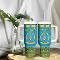 Rwanda Christmas Tumbler With Handle Coat Of Arms Noheli Nziza - Wonder Print Shop