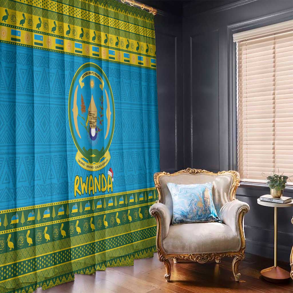 Rwanda Christmas Window Curtain Coat Of Arms Noheli Nziza - Wonder Print Shop