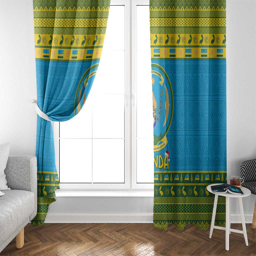 Rwanda Christmas Window Curtain Coat Of Arms Noheli Nziza - Wonder Print Shop