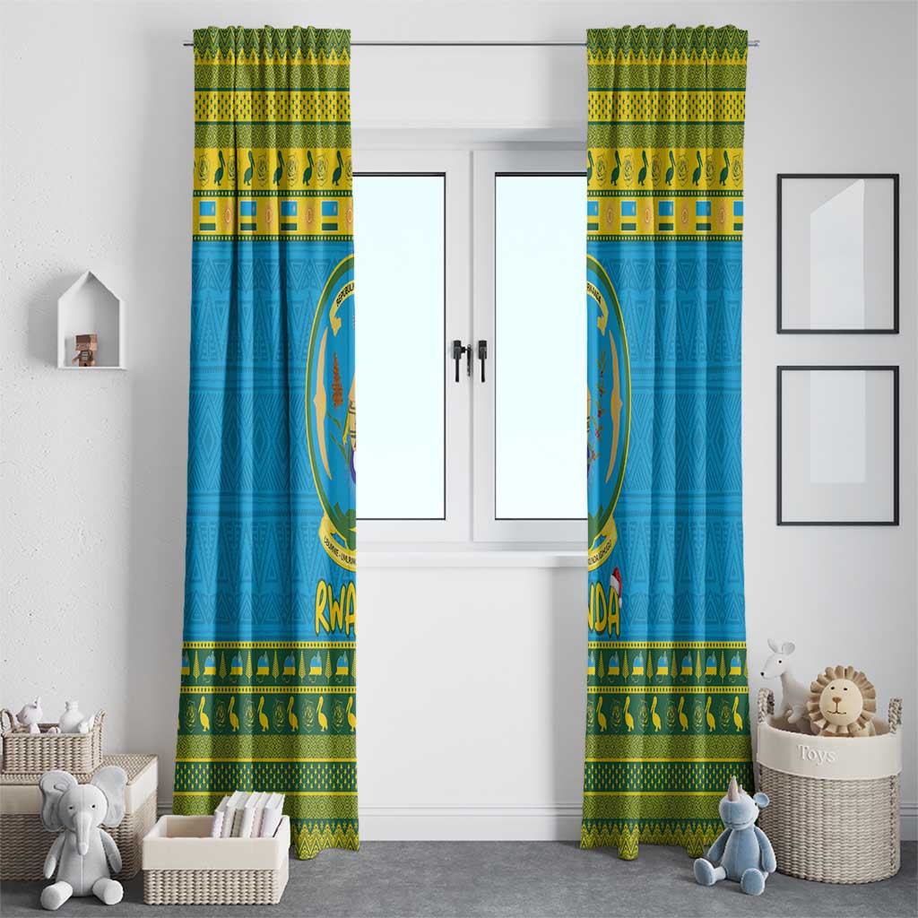 Rwanda Christmas Window Curtain Coat Of Arms Noheli Nziza - Wonder Print Shop