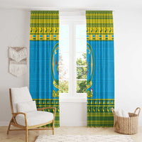 Rwanda Christmas Window Curtain Coat Of Arms Noheli Nziza - Wonder Print Shop