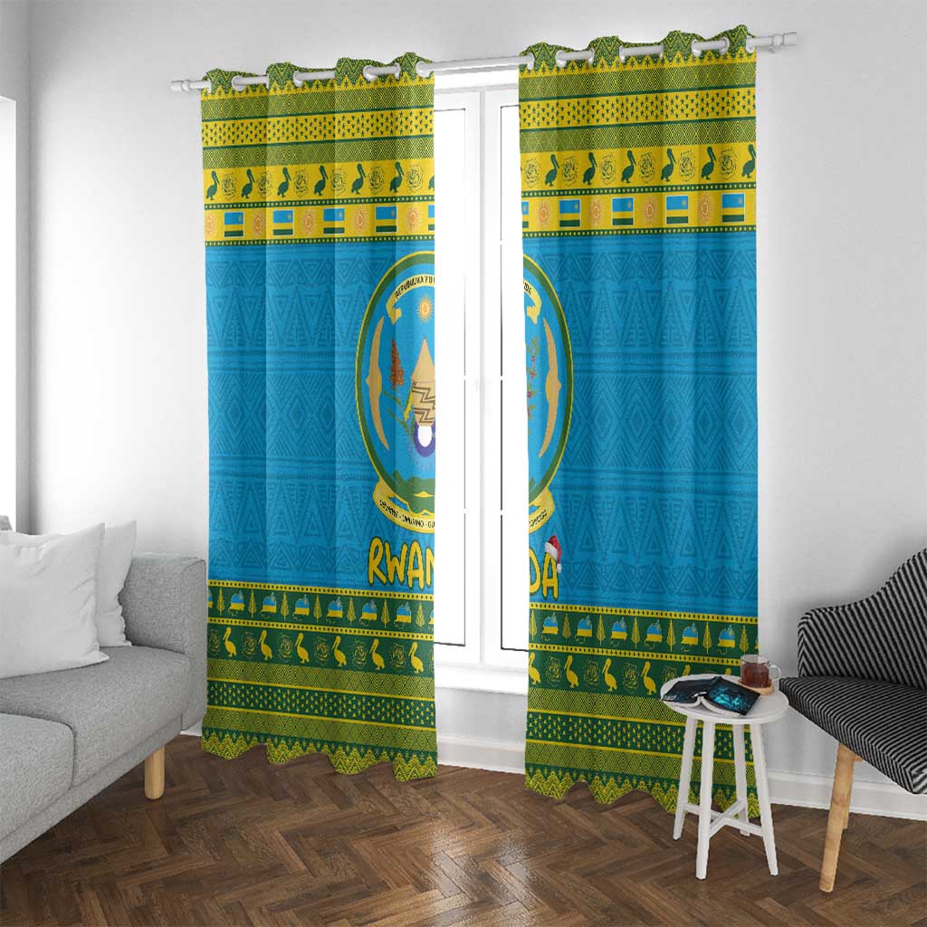 Rwanda Christmas Window Curtain Coat Of Arms Noheli Nziza - Wonder Print Shop