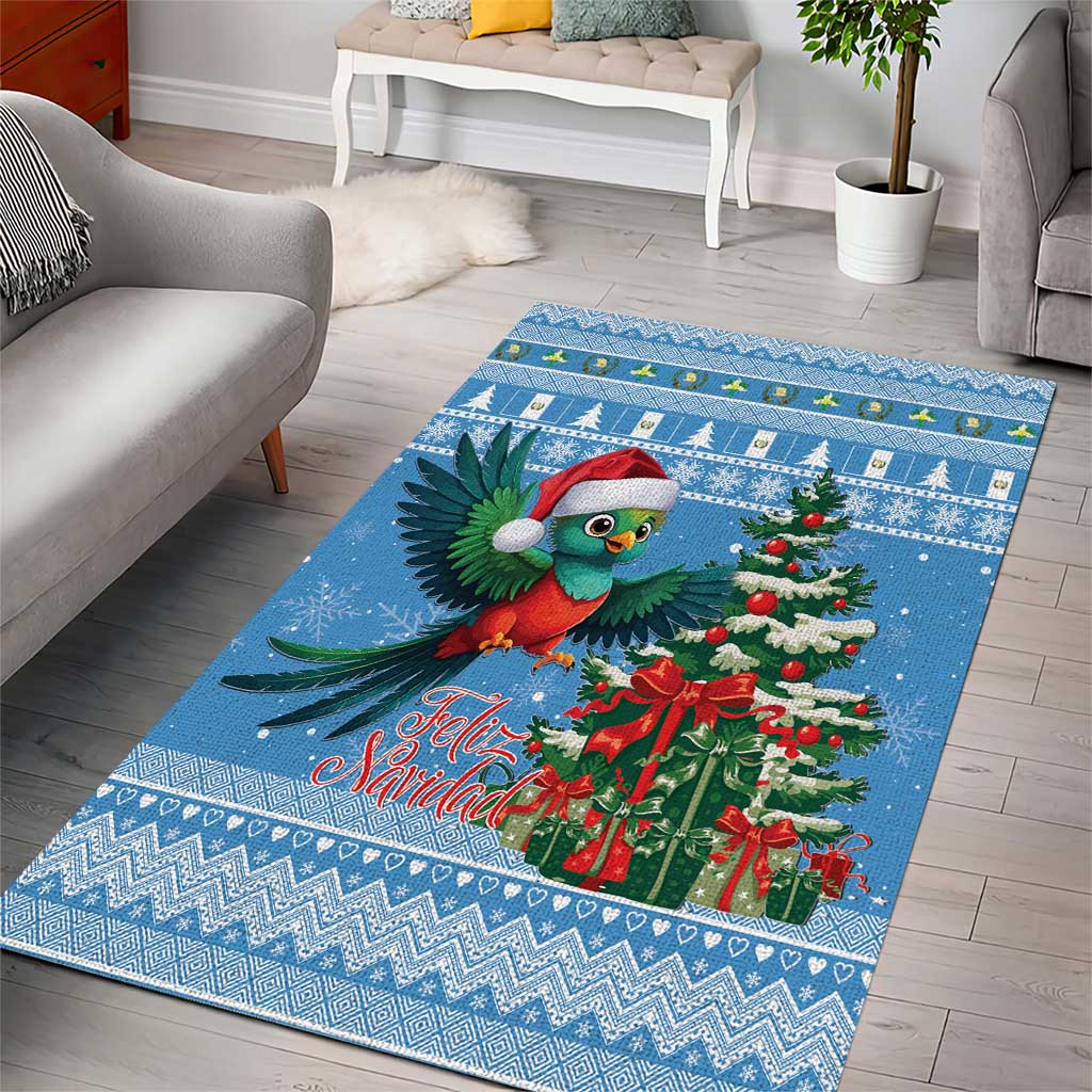 Guatemala Christmas Area Rug Quetzal Feliz Navidad - Wonder Print Shop