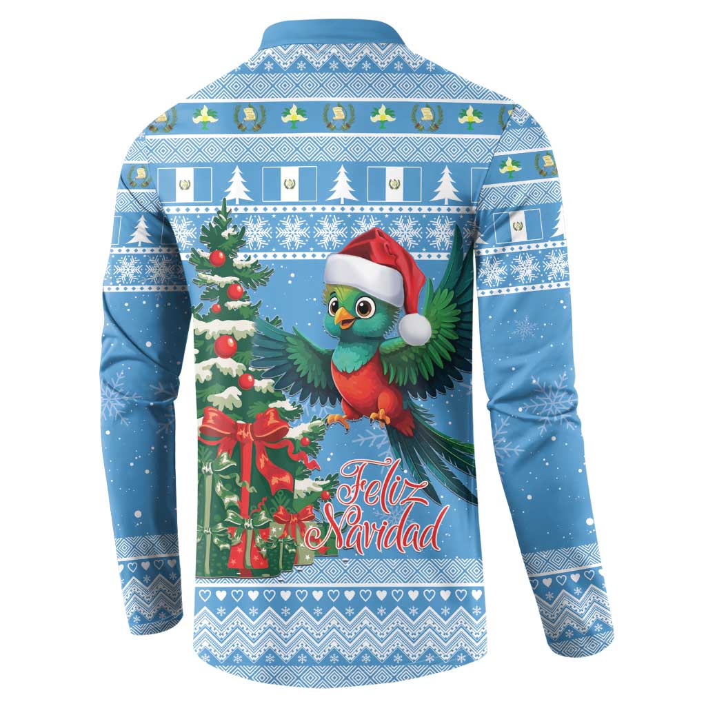 Guatemala Christmas Button Sweatshirt Quetzal Feliz Navidad - Wonder Print Shop