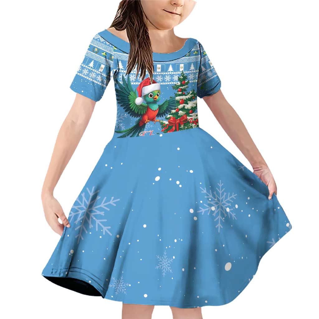 Guatemala Christmas Family Matching Off Shoulder Short Dress and Hawaiian Shirt Quetzal Feliz Navidad - Wonder Print Shop