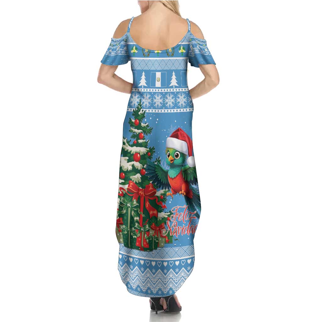 Guatemala Christmas Family Matching Summer Maxi Dress and Hawaiian Shirt Quetzal Feliz Navidad - Wonder Print Shop