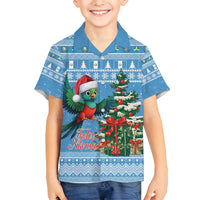 Guatemala Christmas Family Matching Tank Maxi Dress and Hawaiian Shirt Quetzal Feliz Navidad - Wonder Print Shop