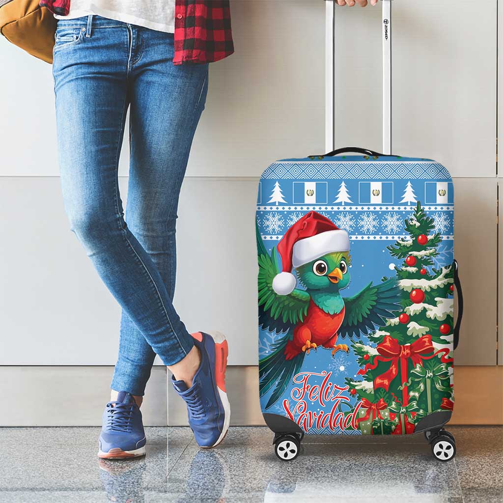 Guatemala Christmas Luggage Cover Quetzal Feliz Navidad - Wonder Print Shop