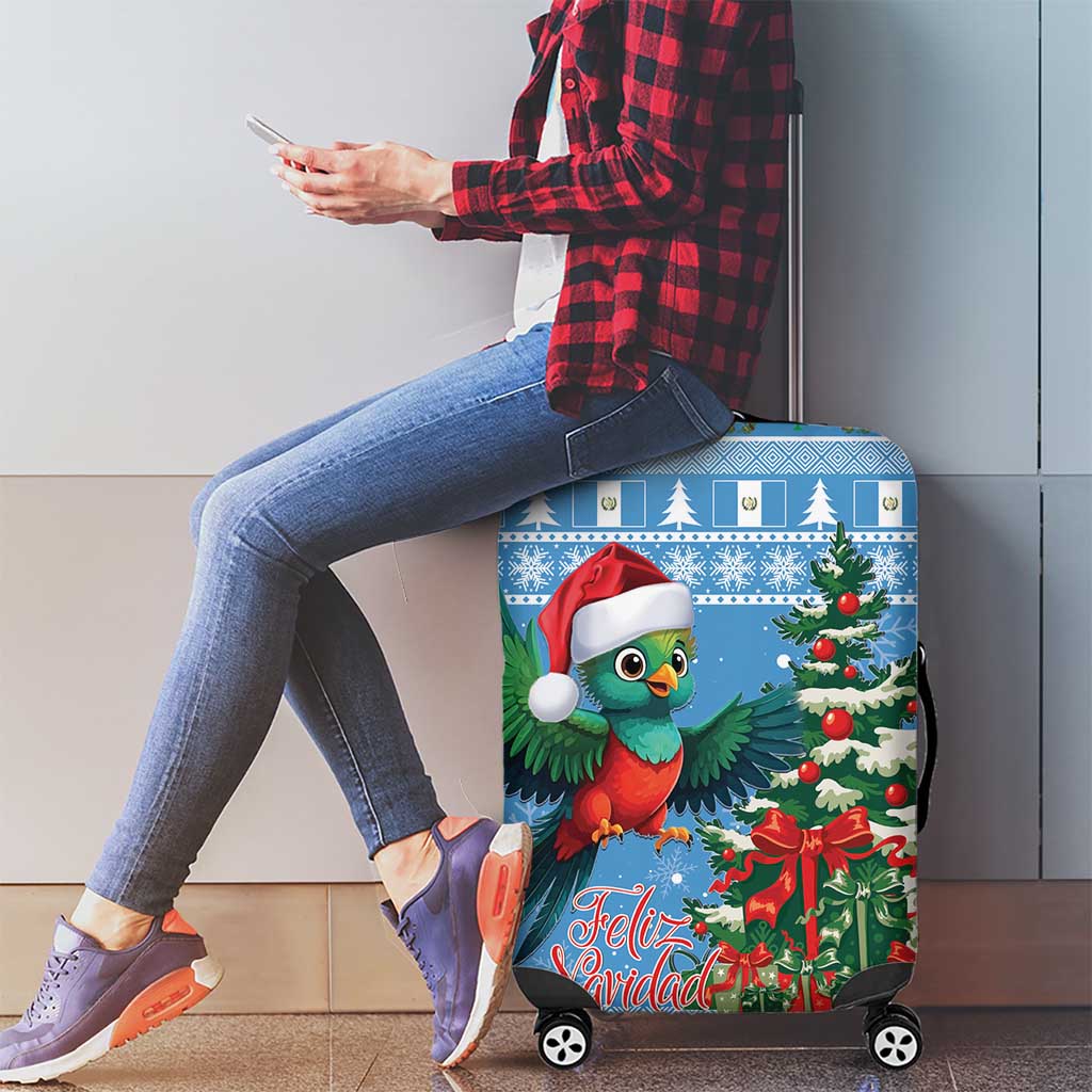 Guatemala Christmas Luggage Cover Quetzal Feliz Navidad - Wonder Print Shop