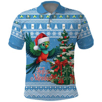 Guatemala Christmas Polo Shirt Quetzal Feliz Navidad - Wonder Print Shop