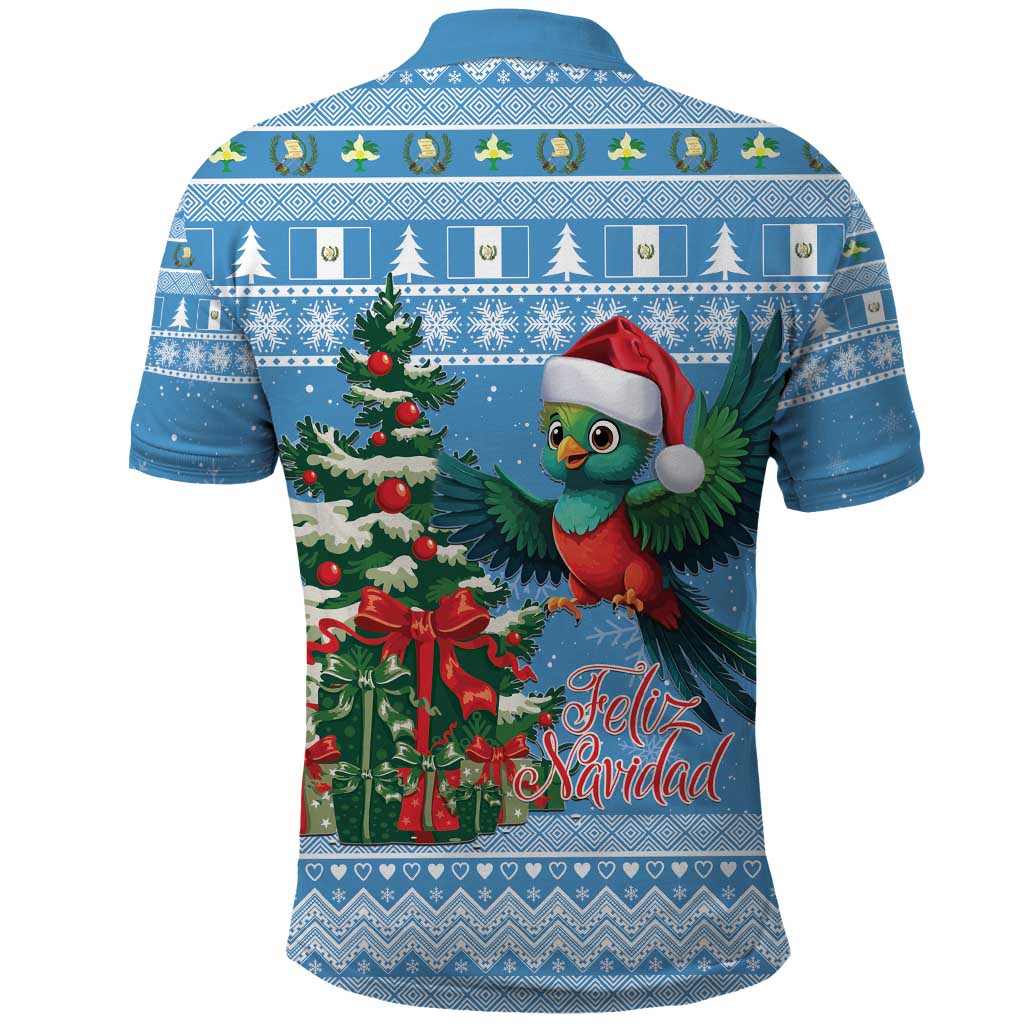 Guatemala Christmas Polo Shirt Quetzal Feliz Navidad - Wonder Print Shop
