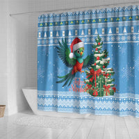 Guatemala Christmas Shower Curtain Quetzal Feliz Navidad