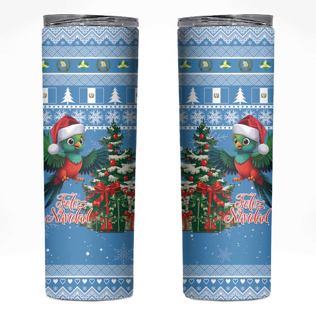 Guatemala Christmas Skinny Tumbler Quetzal Feliz Navidad - Wonder Print Shop