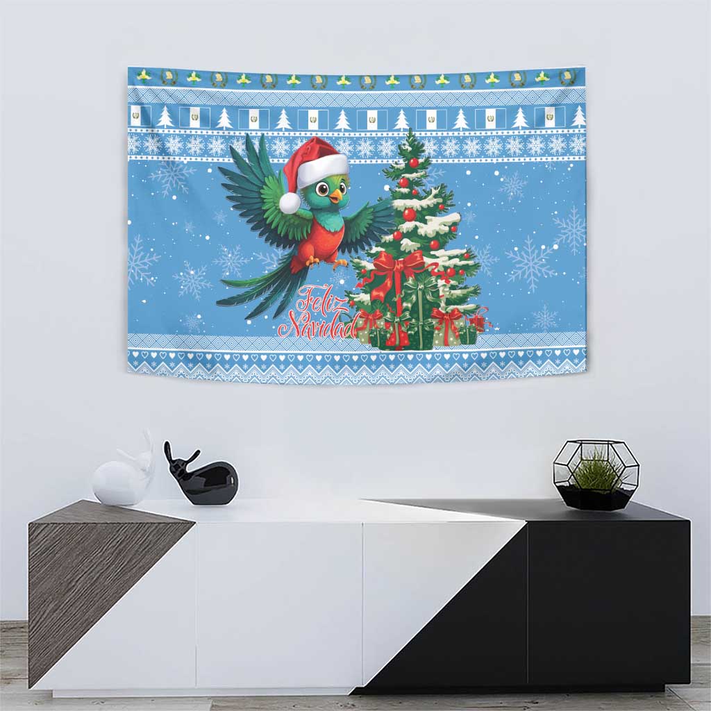 Guatemala Christmas Tapestry Quetzal Feliz Navidad - Wonder Print Shop