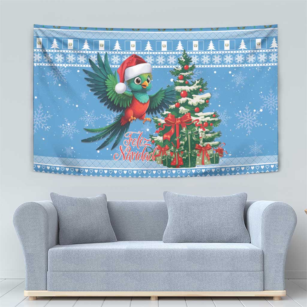 Guatemala Christmas Tapestry Quetzal Feliz Navidad - Wonder Print Shop