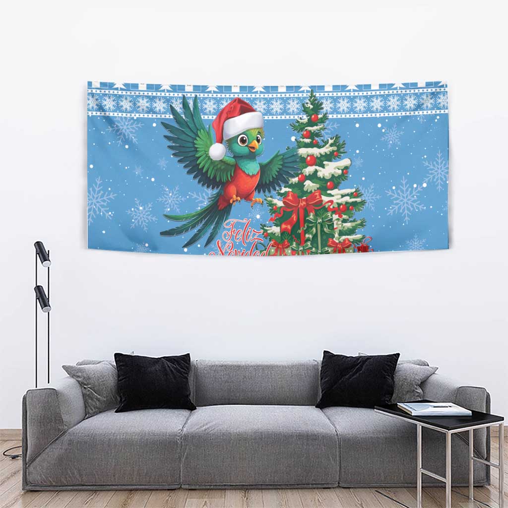 Guatemala Christmas Tapestry Quetzal Feliz Navidad - Wonder Print Shop