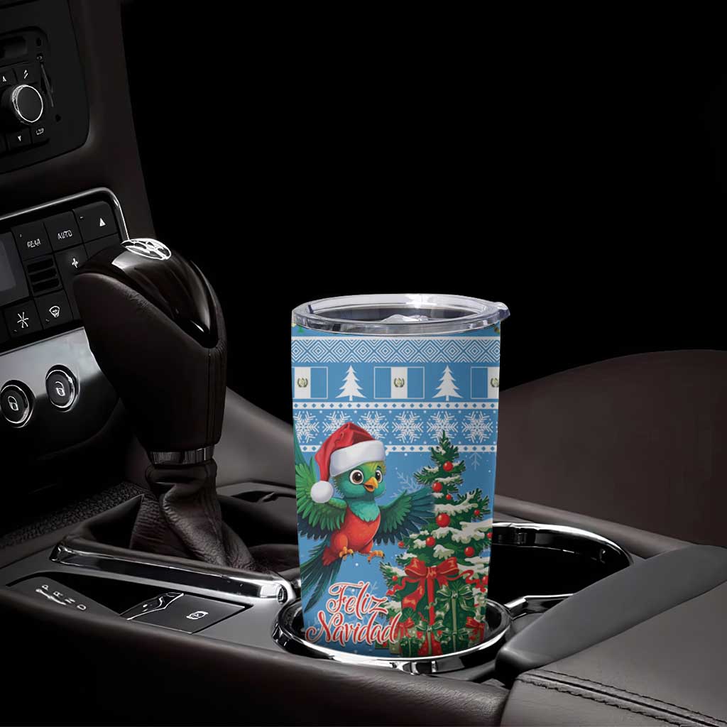 Guatemala Christmas Tumbler Cup Quetzal Feliz Navidad - Wonder Print Shop
