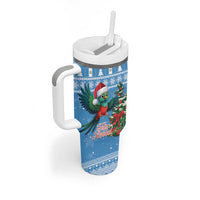Guatemala Christmas Tumbler With Handle Quetzal Feliz Navidad - Wonder Print Shop