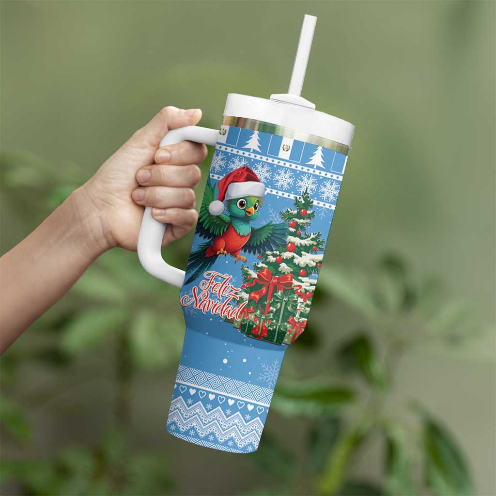 Guatemala Christmas Tumbler With Handle Quetzal Feliz Navidad - Wonder Print Shop