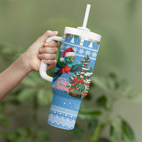 Guatemala Christmas Tumbler With Handle Quetzal Feliz Navidad - Wonder Print Shop