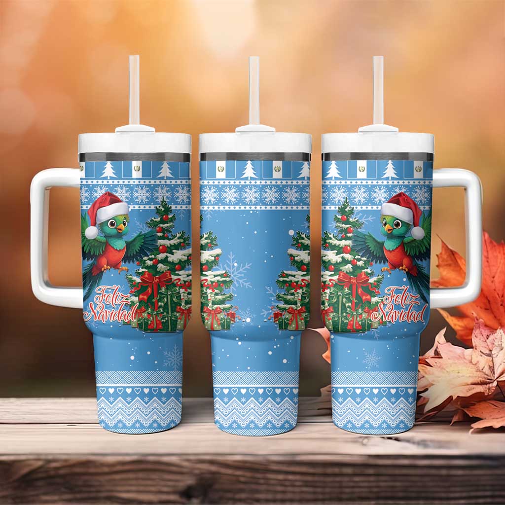 Guatemala Christmas Tumbler With Handle Quetzal Feliz Navidad - Wonder Print Shop