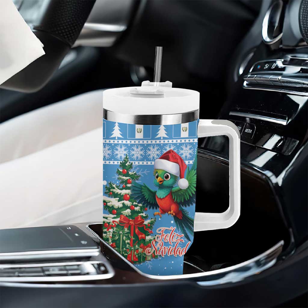 Guatemala Christmas Tumbler With Handle Quetzal Feliz Navidad - Wonder Print Shop