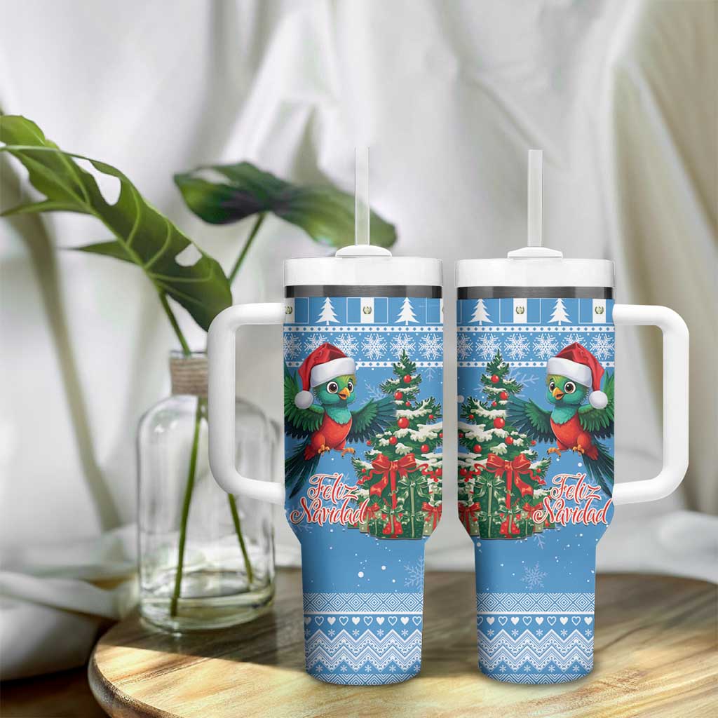 Guatemala Christmas Tumbler With Handle Quetzal Feliz Navidad - Wonder Print Shop
