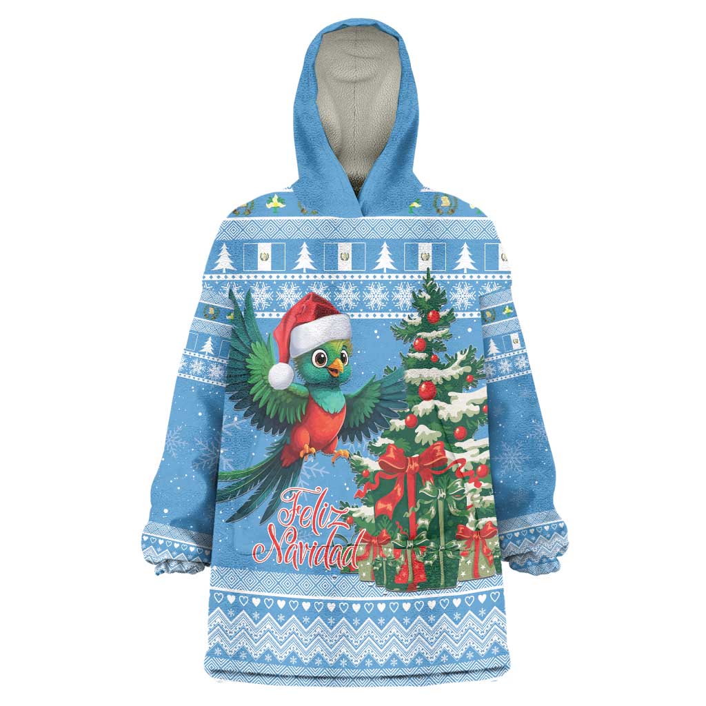 Guatemala Christmas Wearable Blanket Hoodie Quetzal Feliz Navidad - Wonder Print Shop