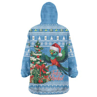 Guatemala Christmas Wearable Blanket Hoodie Quetzal Feliz Navidad - Wonder Print Shop