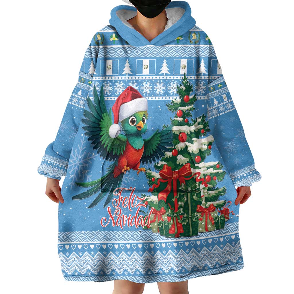 Guatemala Christmas Wearable Blanket Hoodie Quetzal Feliz Navidad - Wonder Print Shop
