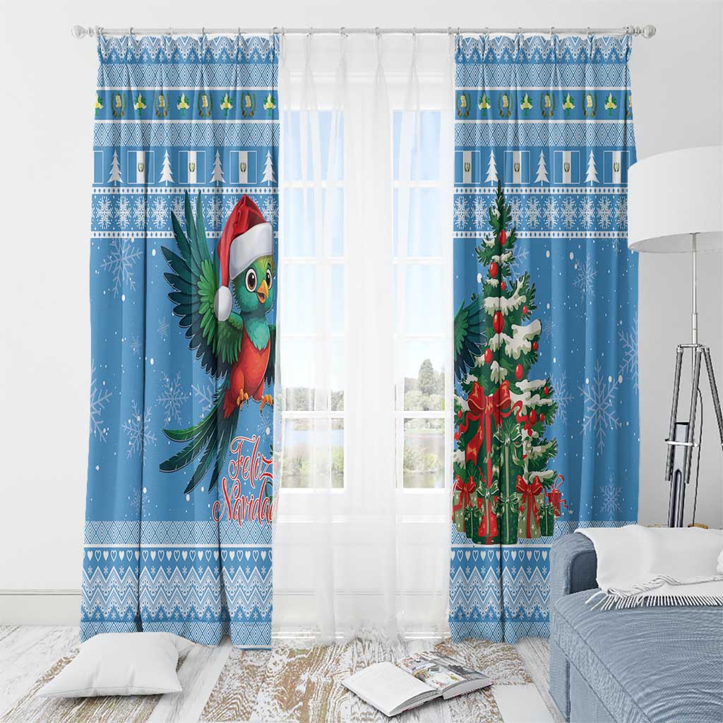Guatemala Christmas Window Curtain Quetzal Feliz Navidad - Wonder Print Shop