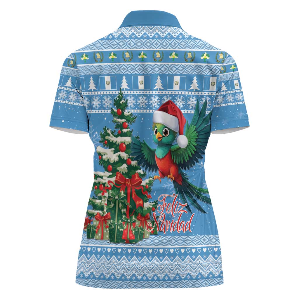 Guatemala Christmas Women Polo Shirt Quetzal Feliz Navidad - Wonder Print Shop