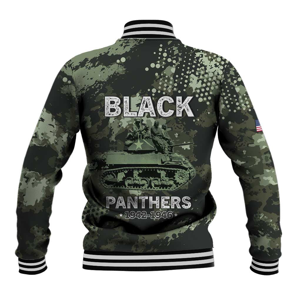761st Tank Battalion Black Panthers Baseball Jacket WWII Military Camouflage - Wonder Print Shop