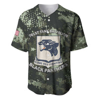 761st Tank Battalion Black Panthers Baseball Jersey WWII Military Camouflage - Wonder Print Shop