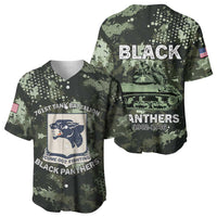 761st Tank Battalion Black Panthers Baseball Jersey WWII Military Camouflage - Wonder Print Shop