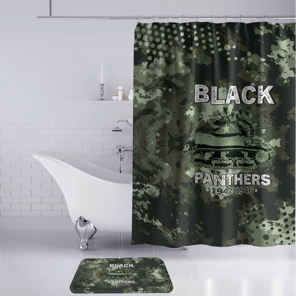 761st Tank Battalion Black Panthers Bathroom Set WWII Military Camouflage - Wonder Print Shop