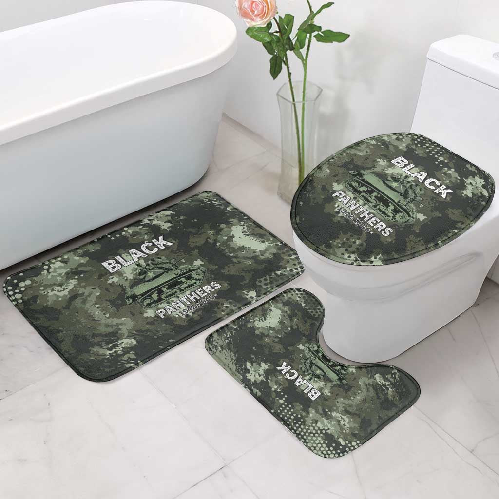 761st Tank Battalion Black Panthers Bathroom Set WWII Military Camouflage - Wonder Print Shop