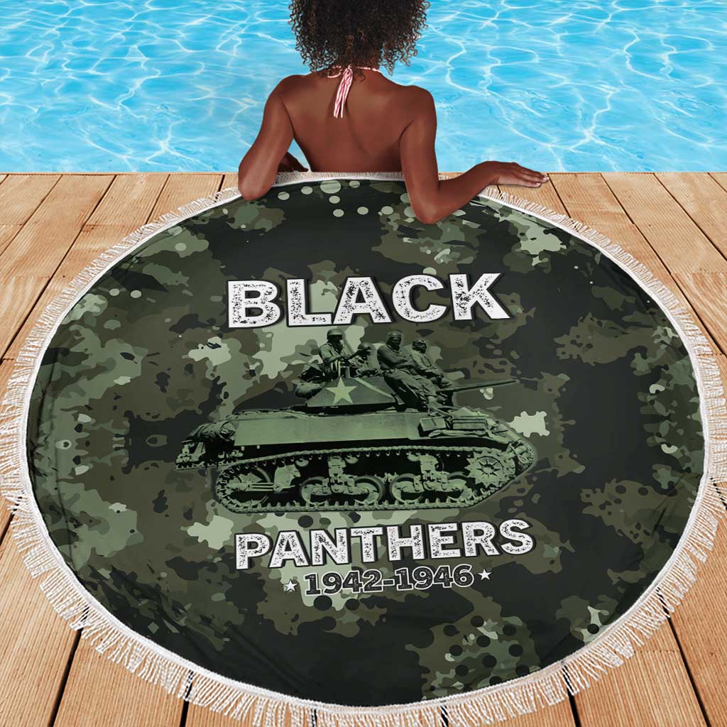 761st Tank Battalion Black Panthers Beach Blanket WWII Military Camouflage - Wonder Print Shop